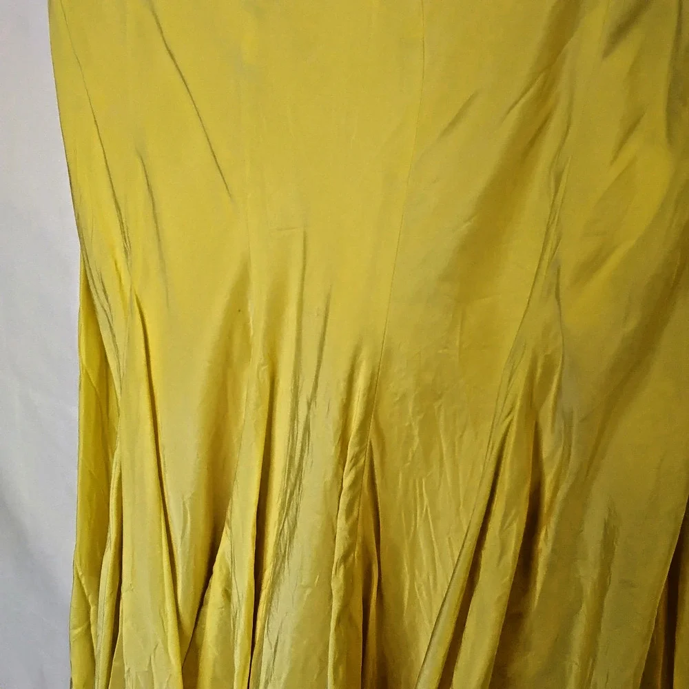 Ted Baker London Silk Handkerchief Skirt Women's 2 Yellow Knee Length #J5853